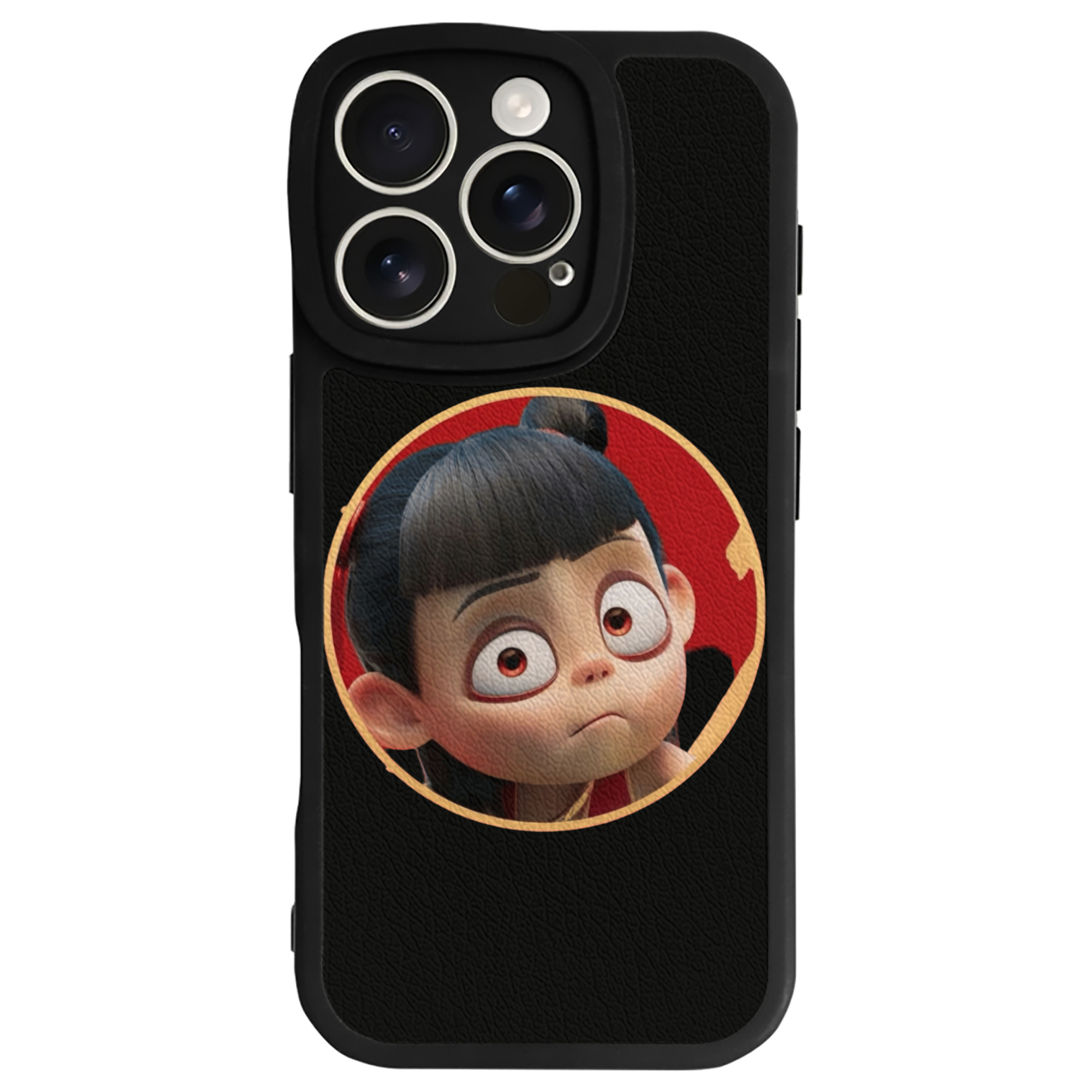 （画像用） Ne Zha 2 ナタ 魔童の大暴れ 【iPhone 16シリーズ対応】シリコンスマホケース（レザー調） 材質：シリコン